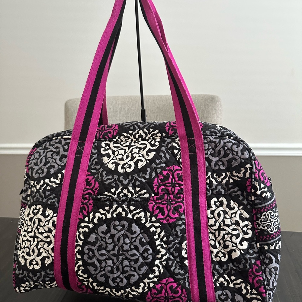 Vera Bradley Pink and Black Travel Bag